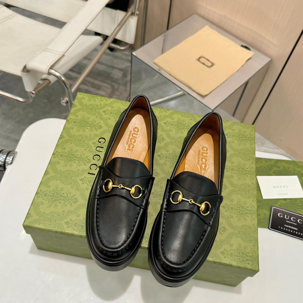 Gucci Women s Horsebit wedge loafer Shoes - Replica Luxury Bags™