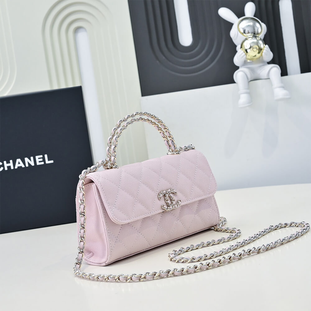 Chanel Flap Phone Holder Bag with Chain - Replica Luxury Bags™