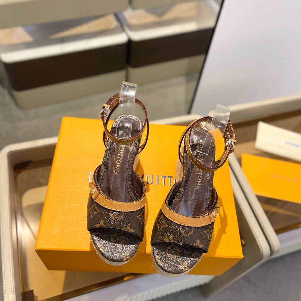 LV Helios Wedge Sandal Shoes - Replica Luxury Bags™