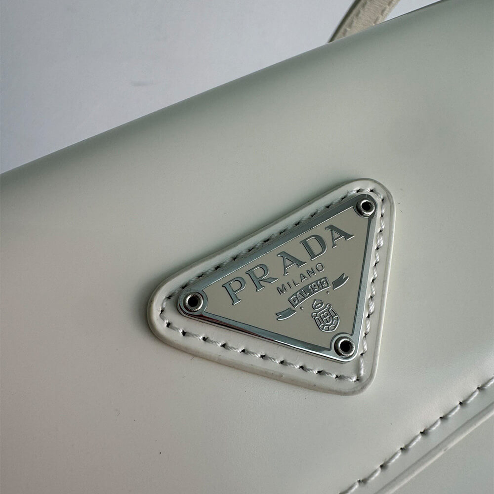 Small Prada Cleo Brushed Leather Shoulder Bag with Flap - Replica Luxury Bags™