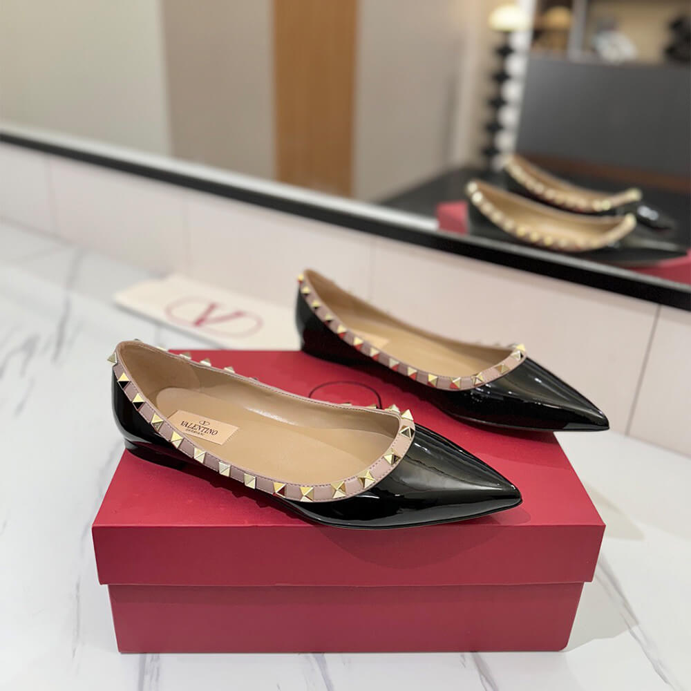 VALENTINO ROCKSTUD BALLET FLAT Shoes - Replica Luxury Bags™