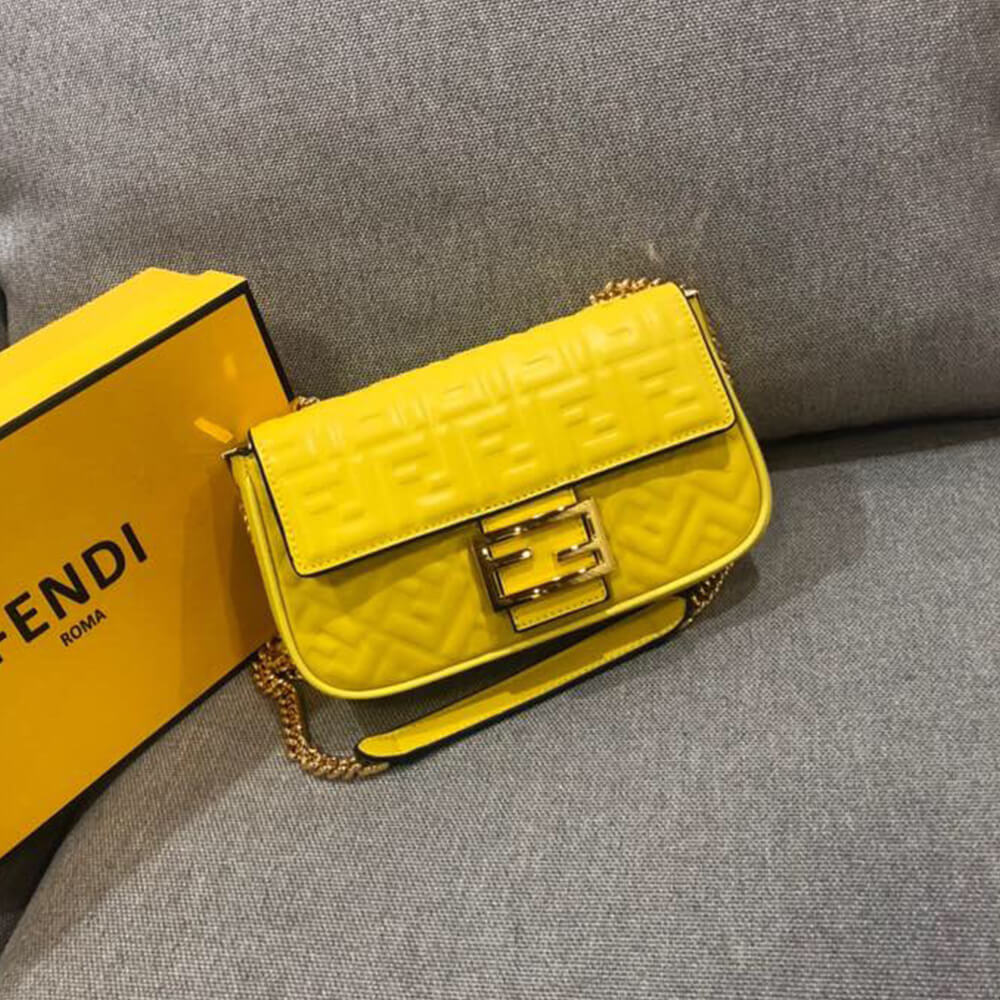 Fendi Baguette Chain Midi Bag - Replica Luxury Bags™
