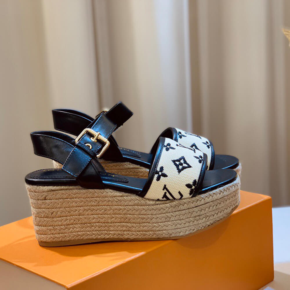 LV Starboard Wedge Sandal Shoes - Replica Luxury Bags™
