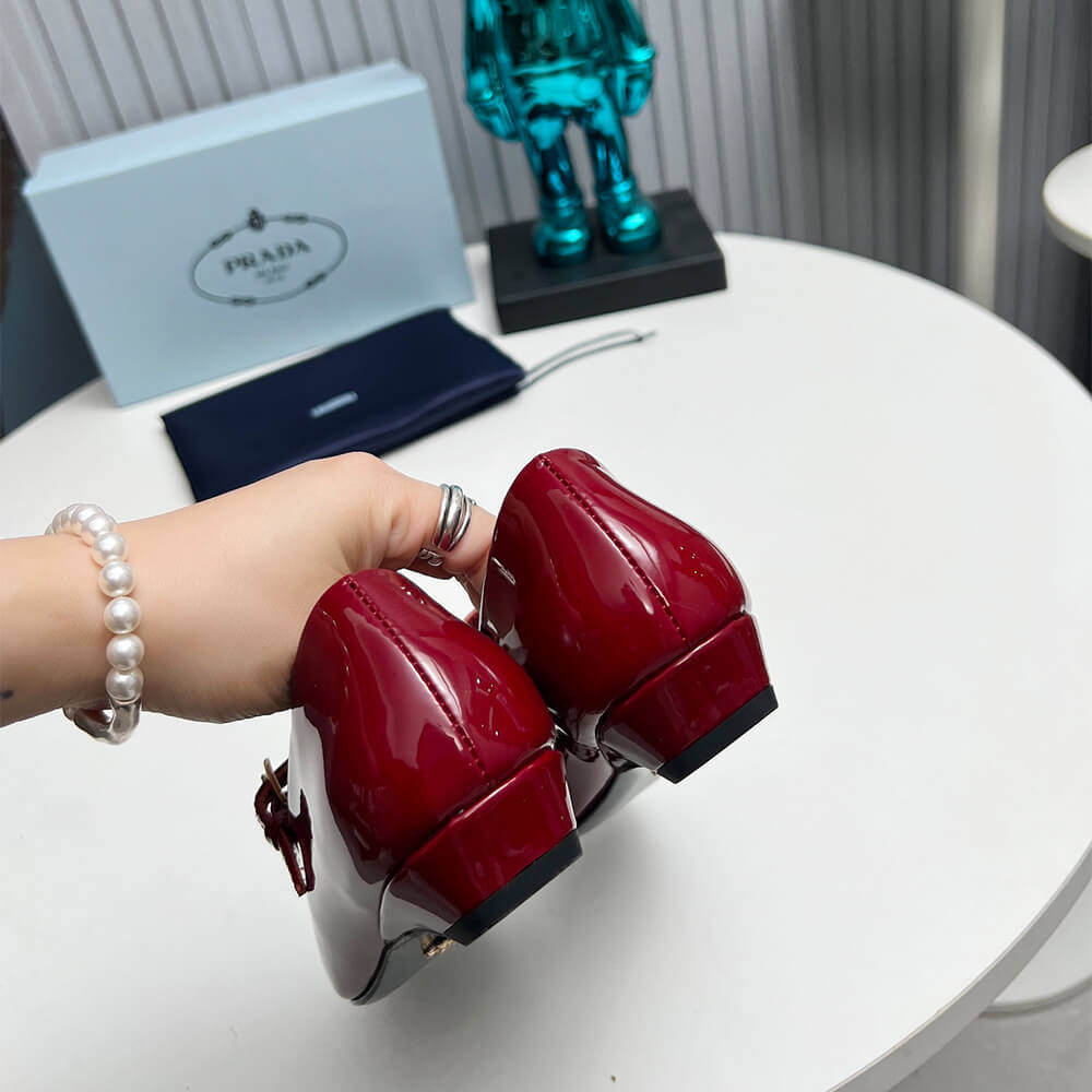 Prada Patent Leather Mary Jane Ballerinas Shoes - Replica Luxury Bags™