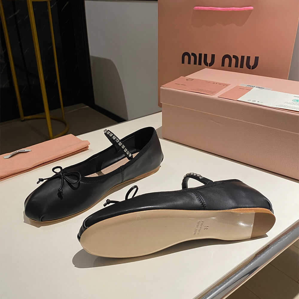 MiuMiu Leather ballerinas Shoes - Replica Luxury Bags™