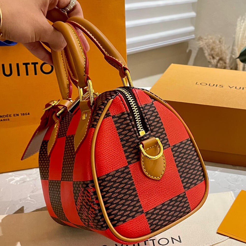 LV Speedy 18 Bandouliere Damier Pop Bag - Replica Luxury Bags™