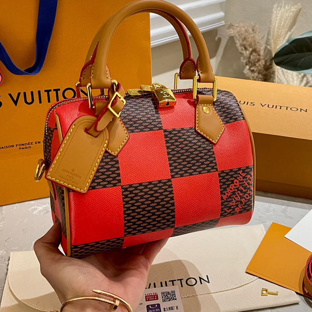 LV Speedy 18 Bandouliere Damier Pop Bag - Replica Luxury Bags™