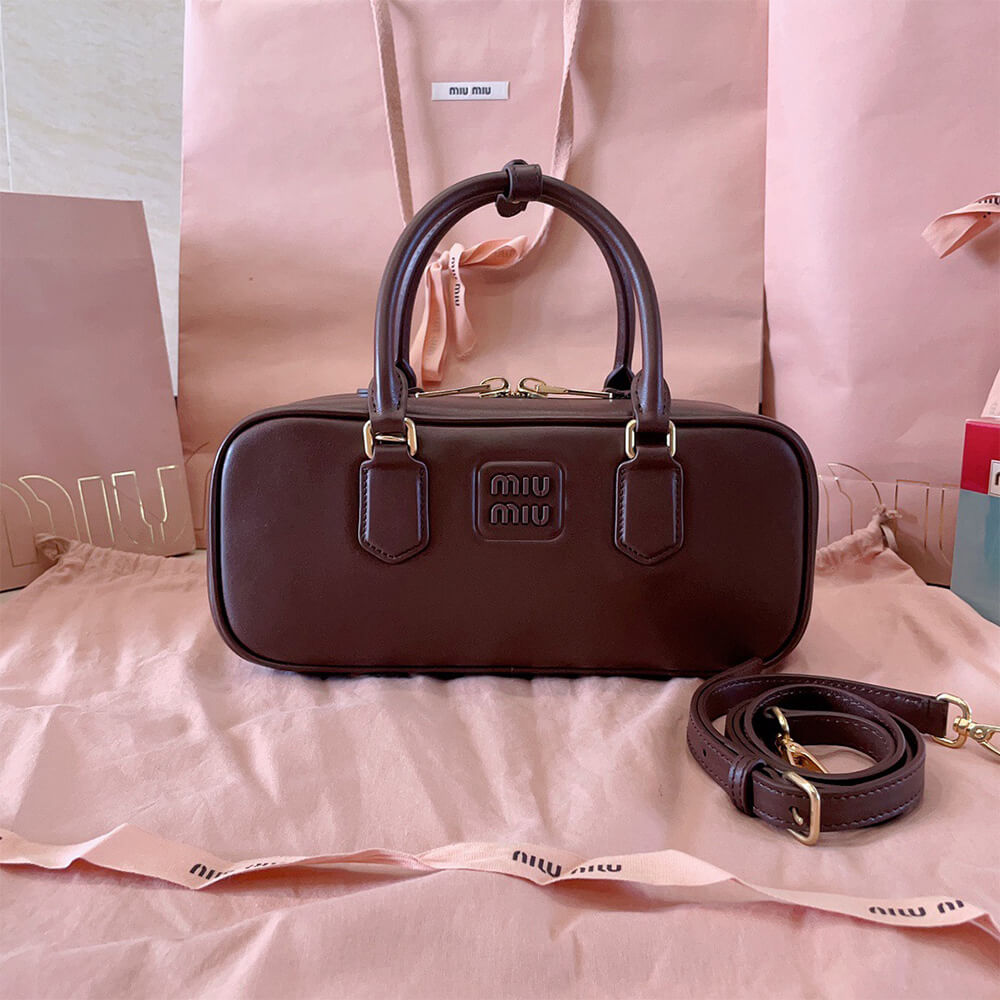 Miumiu Large Arcadie Leather Bag - Replica Luxury Bags™