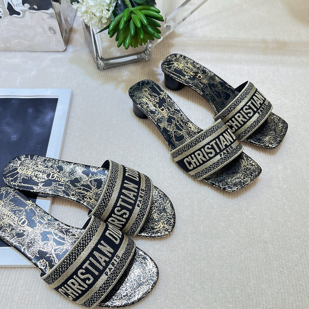 Dior Dway Heeled Slide Shoes - Replica Luxury Bags™