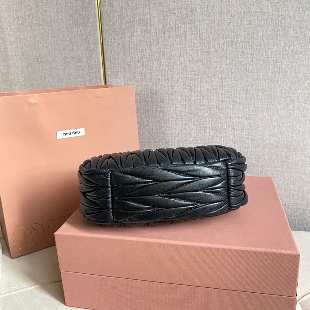 Miumiu Small Wander Matelasse Nappa Leather Hobo Bag - Replica Luxury Bags™