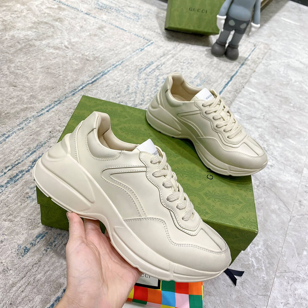 Gucci Rhyton Leather Sneakers Shoes - Replica Luxury Bags™