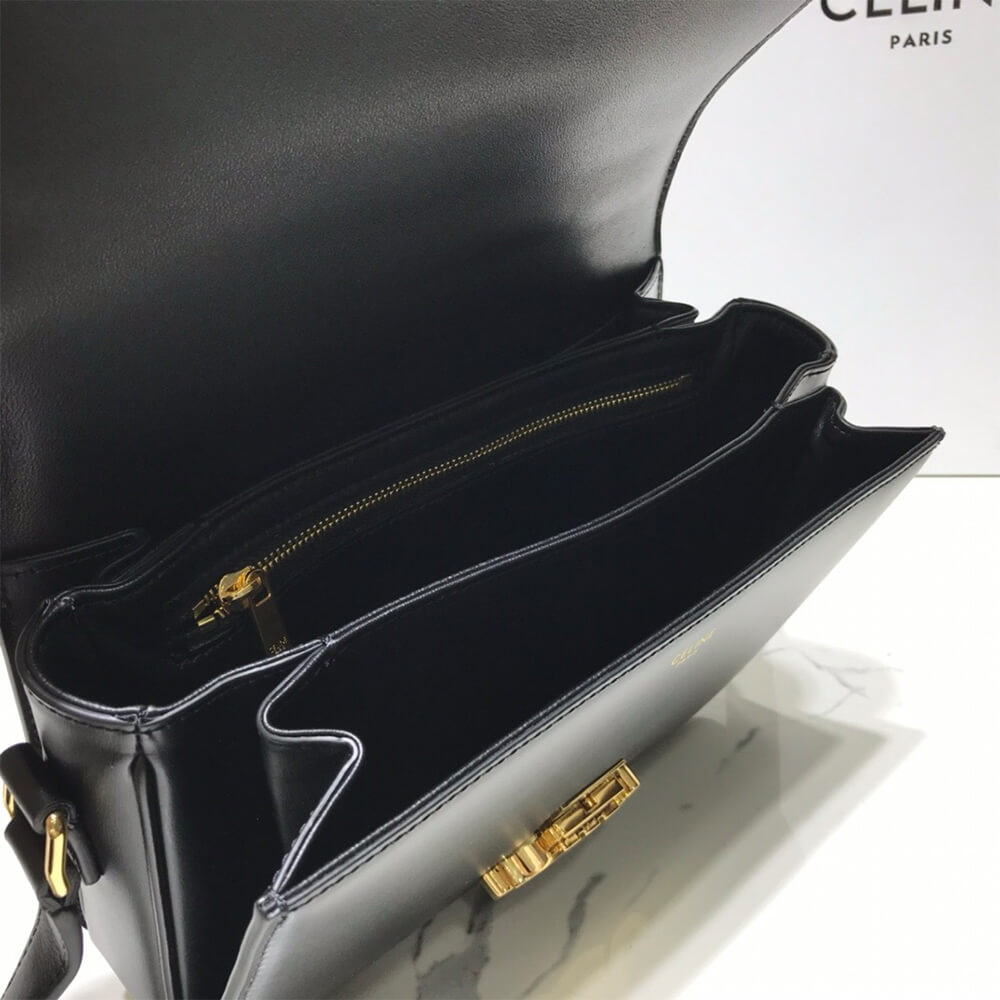 Celine Classique Triomphe Bag In Shiny Calfskin - Replica Luxury Bags™