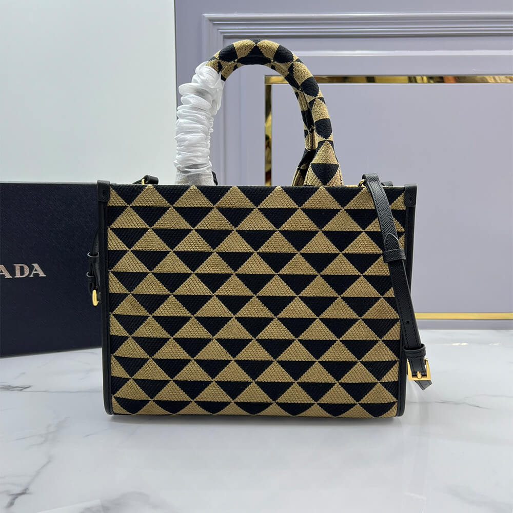 Small Prada Symbole Jacquard Fabric Handbag - Replica Luxury Bags™