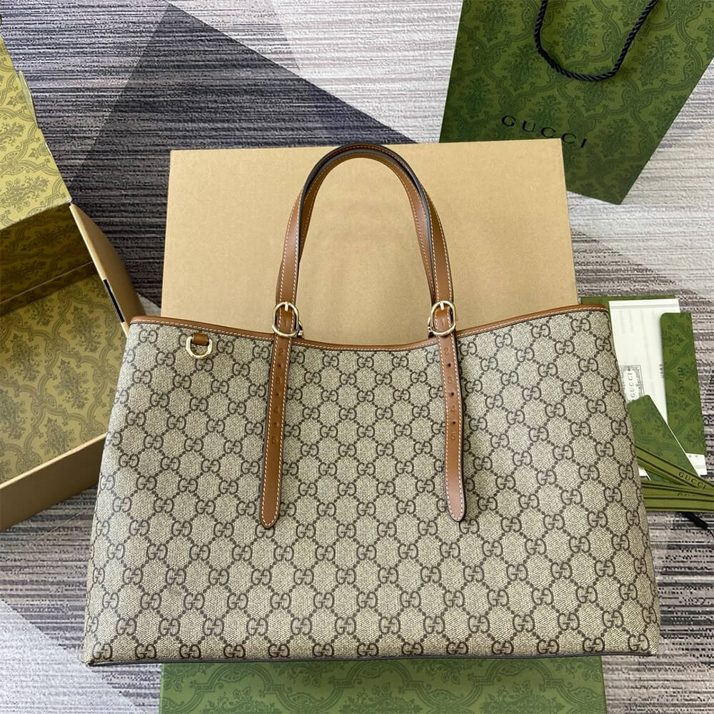 Gucci GG Emblem Large Tote Bag - Replica Luxury Bags™