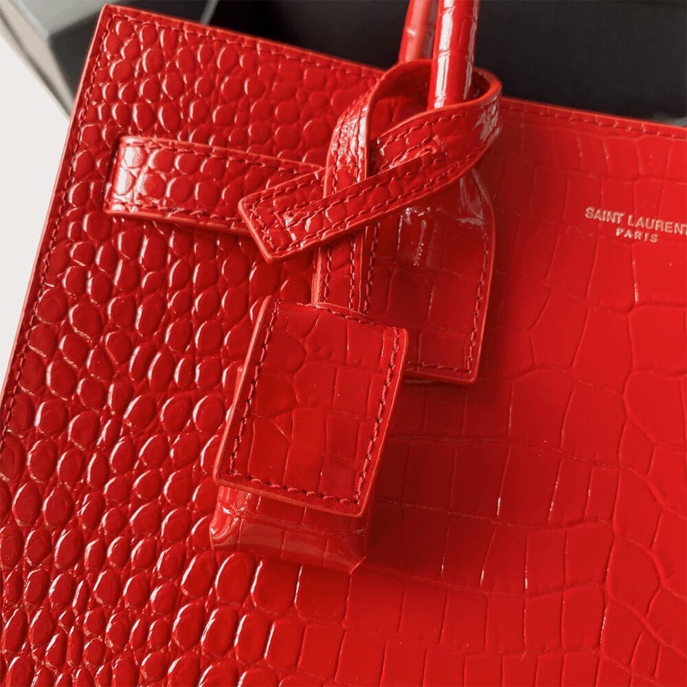 YSL Sac De Jour Baby Bag in Crocodile-Embossed - Replica Luxury Bags™