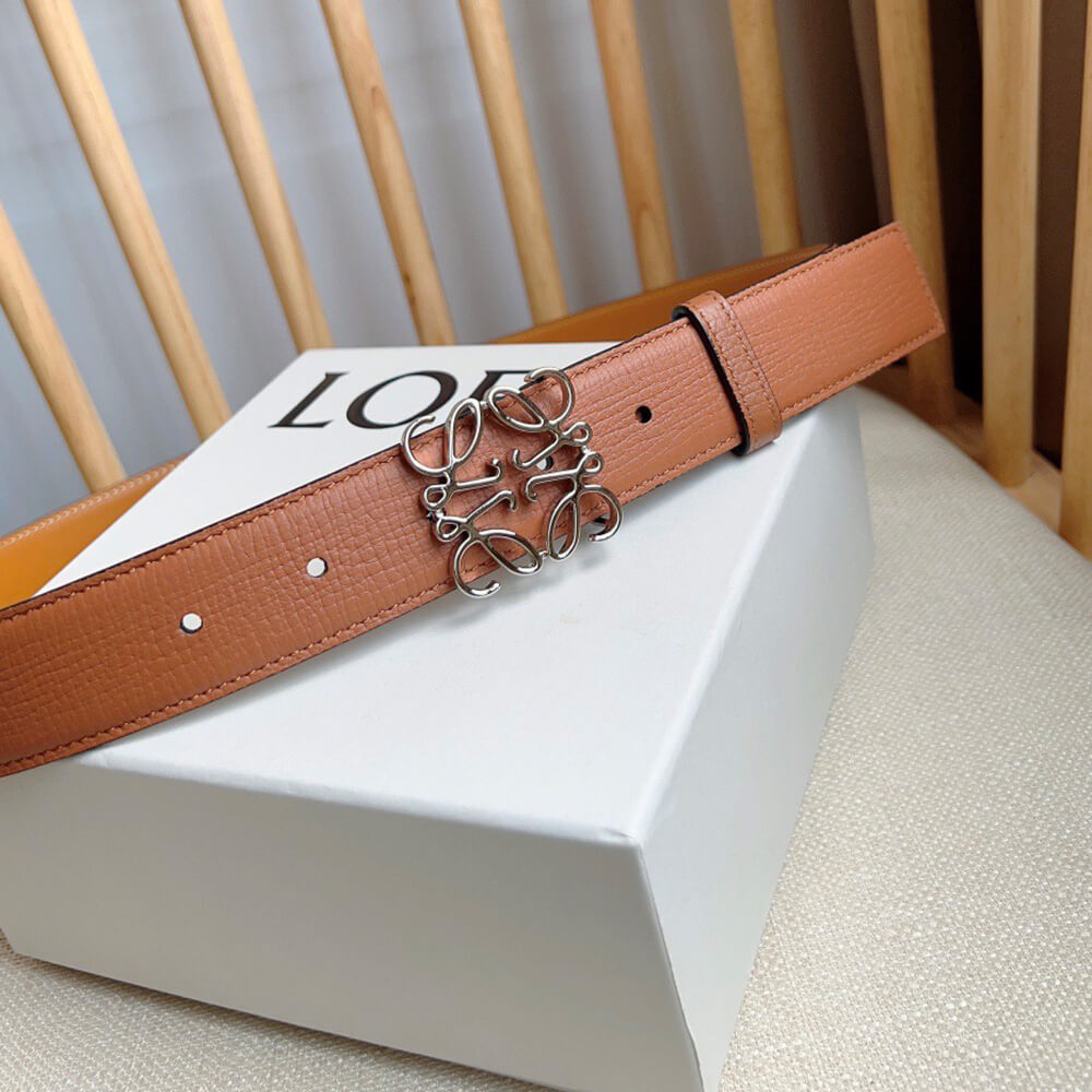 LOEWE Anagram belt in pebble grain calfskin 32mm - Replica Luxury Bags™