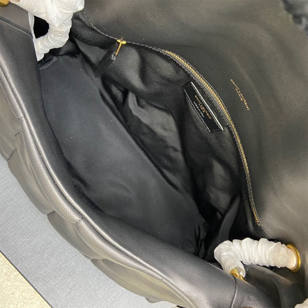 YSL Puffer Medium Chain Bag in Black - Replica Luxury Bags™