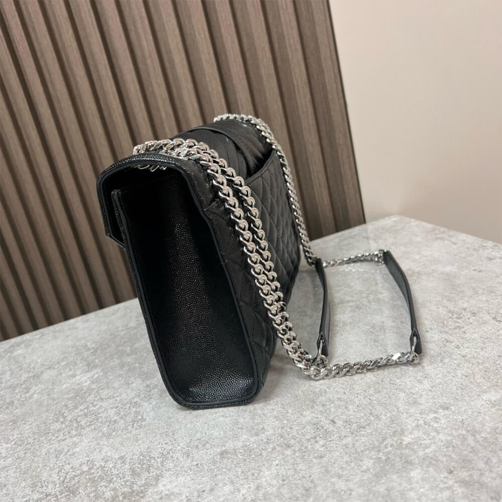 YSL Envelope Medium Bag in Grained Leather - Replica Luxury Bags™