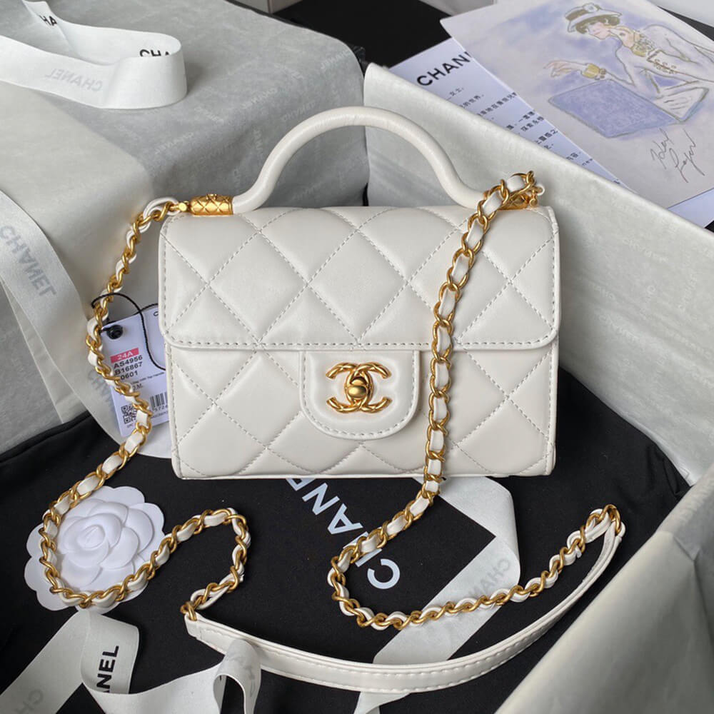 Chanel Mini Flap Bag With Top Handle - Replica Luxury Bags™