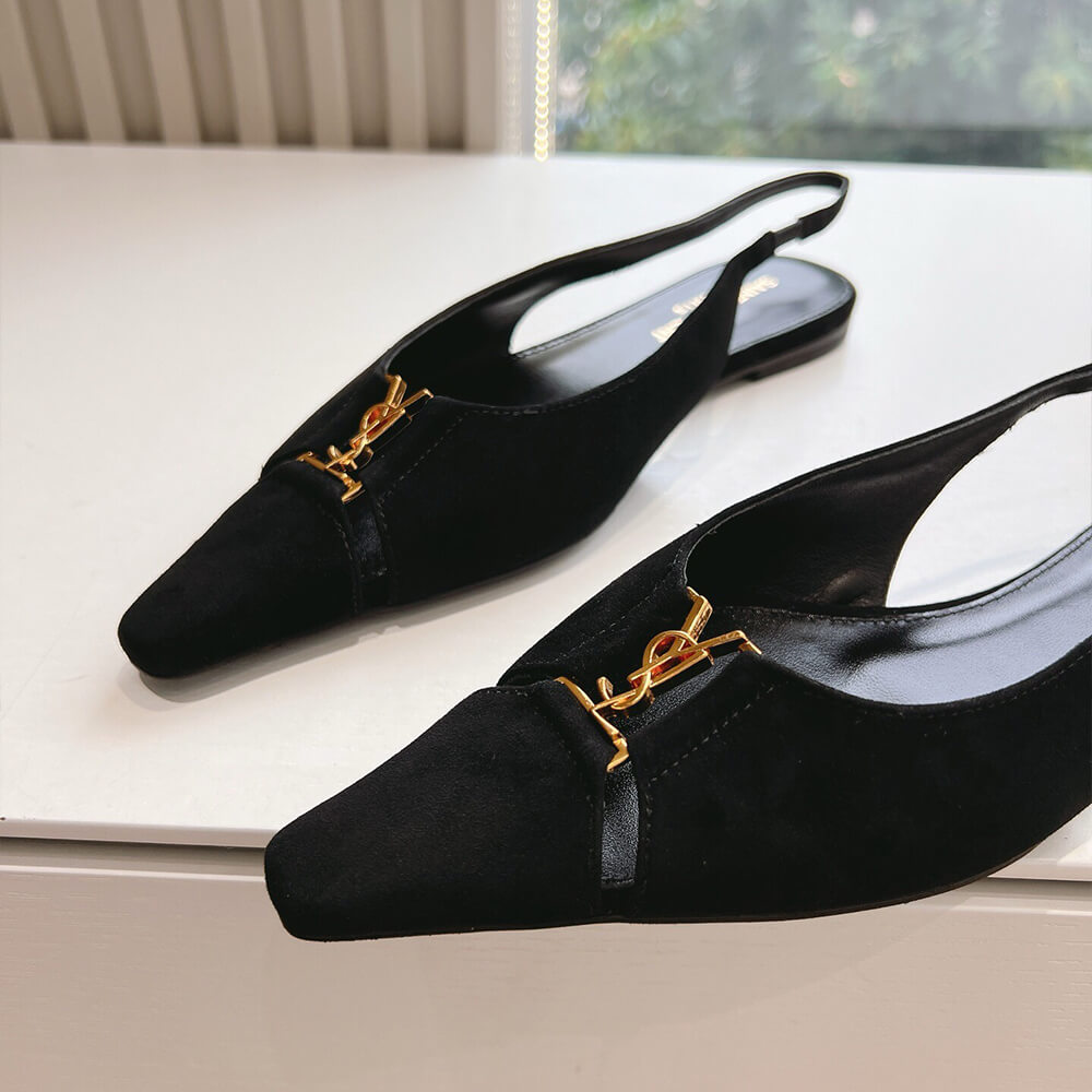 YSL Pointed Toe Slingback Shoes - Replica Luxury Bags™