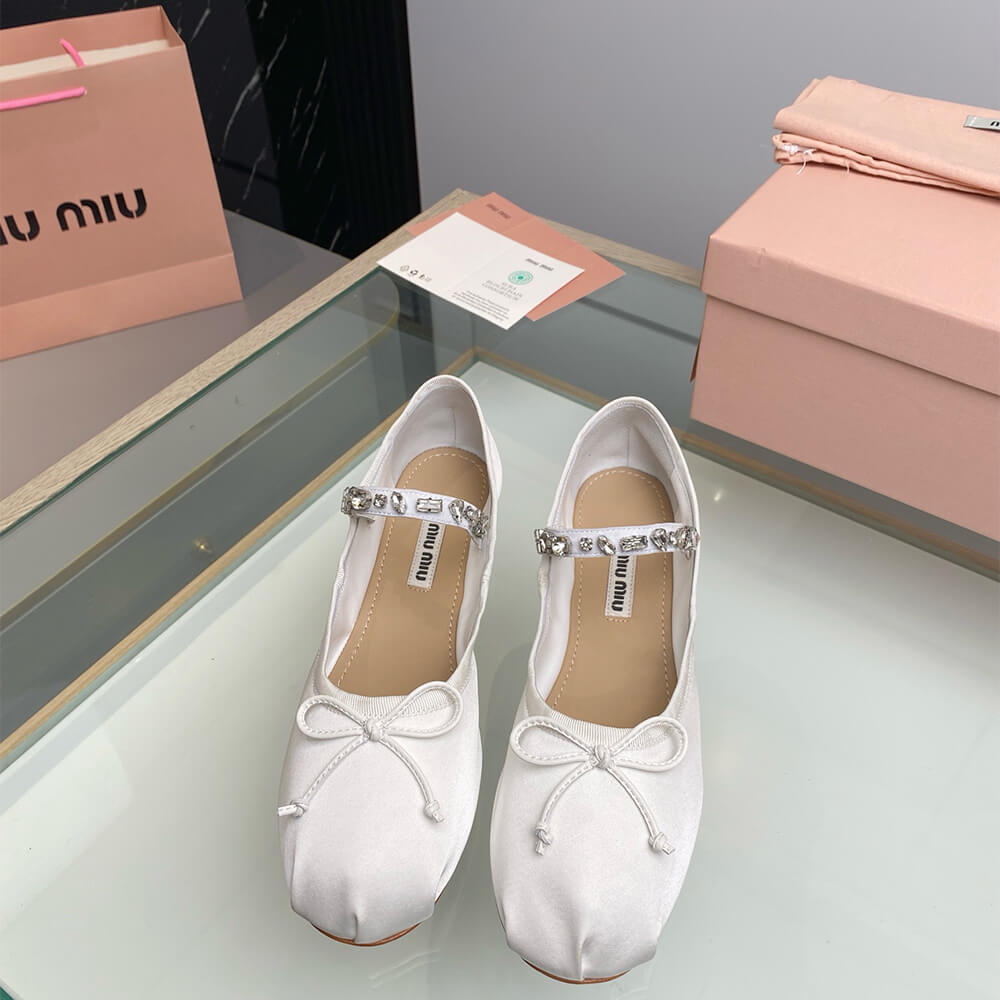 MiuMiu Satin ballerinas Shoes - Replica Luxury Bags™