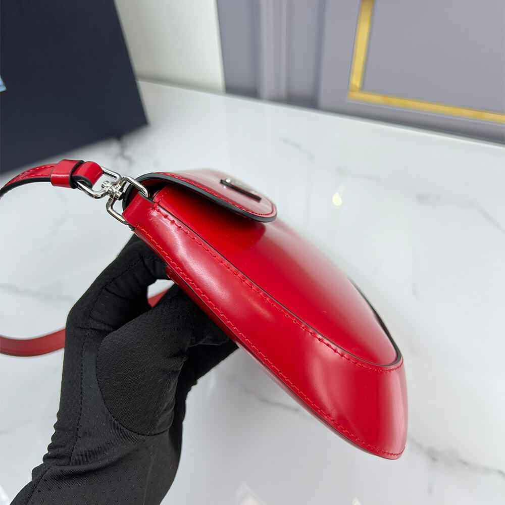 Small Prada Cleo Brushed Leather Shoulder Bag with Flap - Replica Luxury Bags™