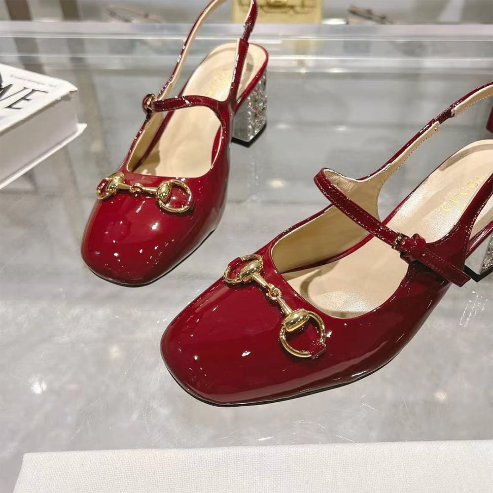 Gucci Women s Horsebit pump with Crystals Shoes - Replica Luxury Bags™