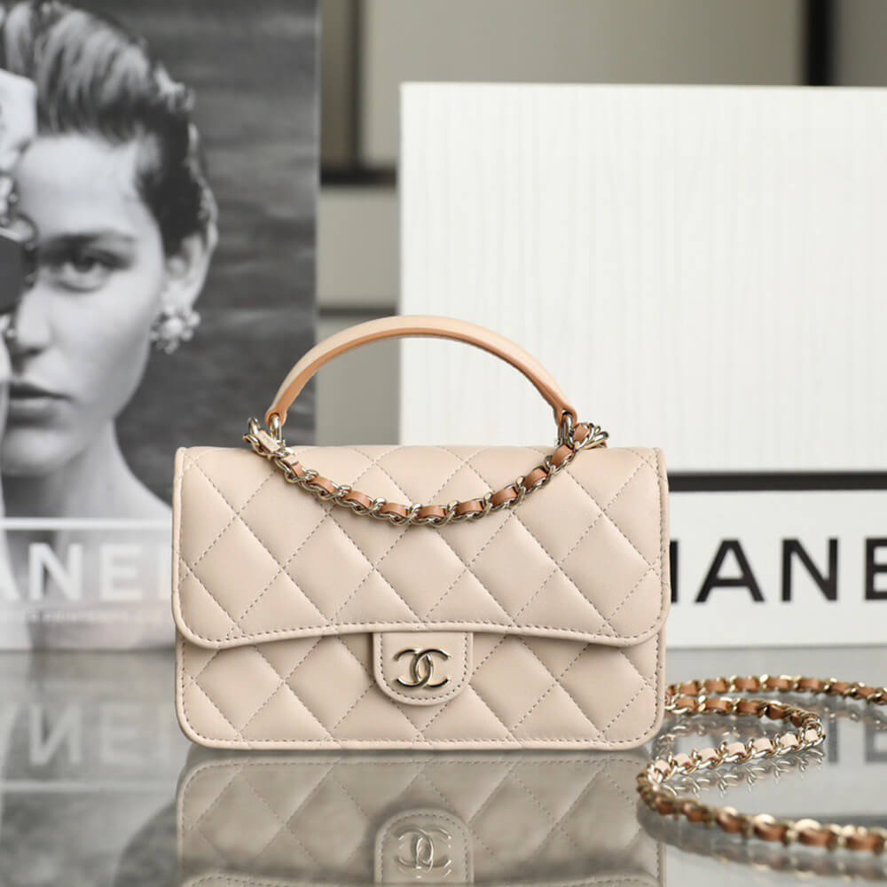 Chanel Mini Flap Bag with Top Handle - Replica Luxury Bags™