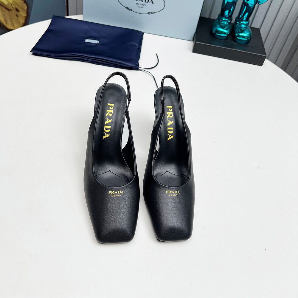 Prada Leather Slingback Pumps 85 mm Shoes - Replica Luxury Bags™