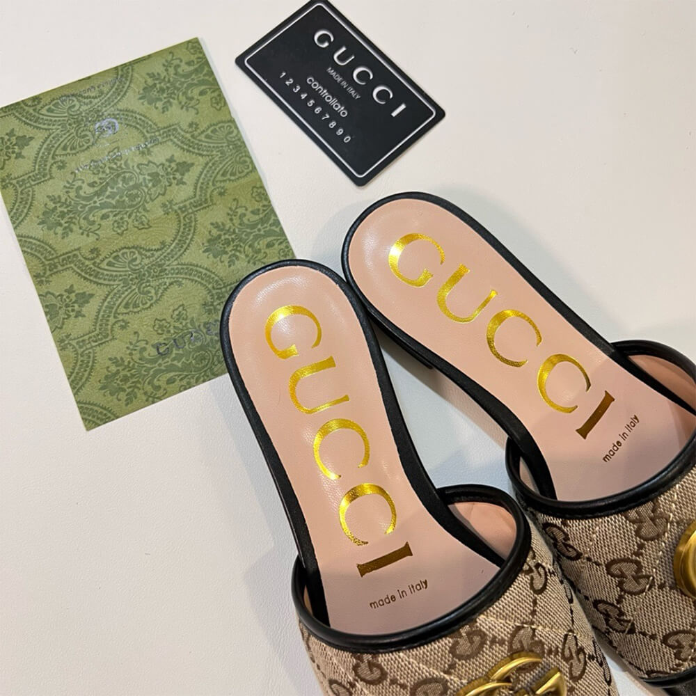 Gucci Jolie GG Canvas Slides Shoes - Replica Luxury Bags™