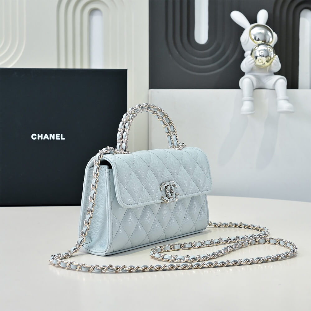 Chanel Flap Phone Holder Bag with Chain - Replica Luxury Bags™
