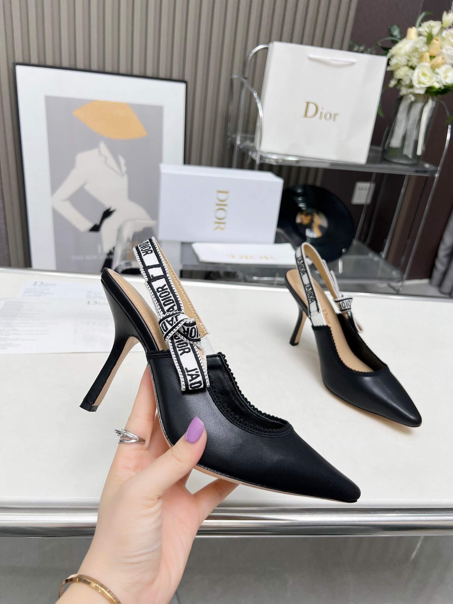 J Adior Slingback Pump Shoes - Replica Luxury Bags™