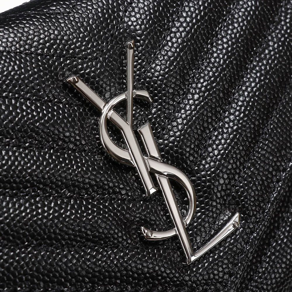 Saint Laurent Chain-strap YSL-plaque grained-leather wallet Bag - Replica Luxury Bags™