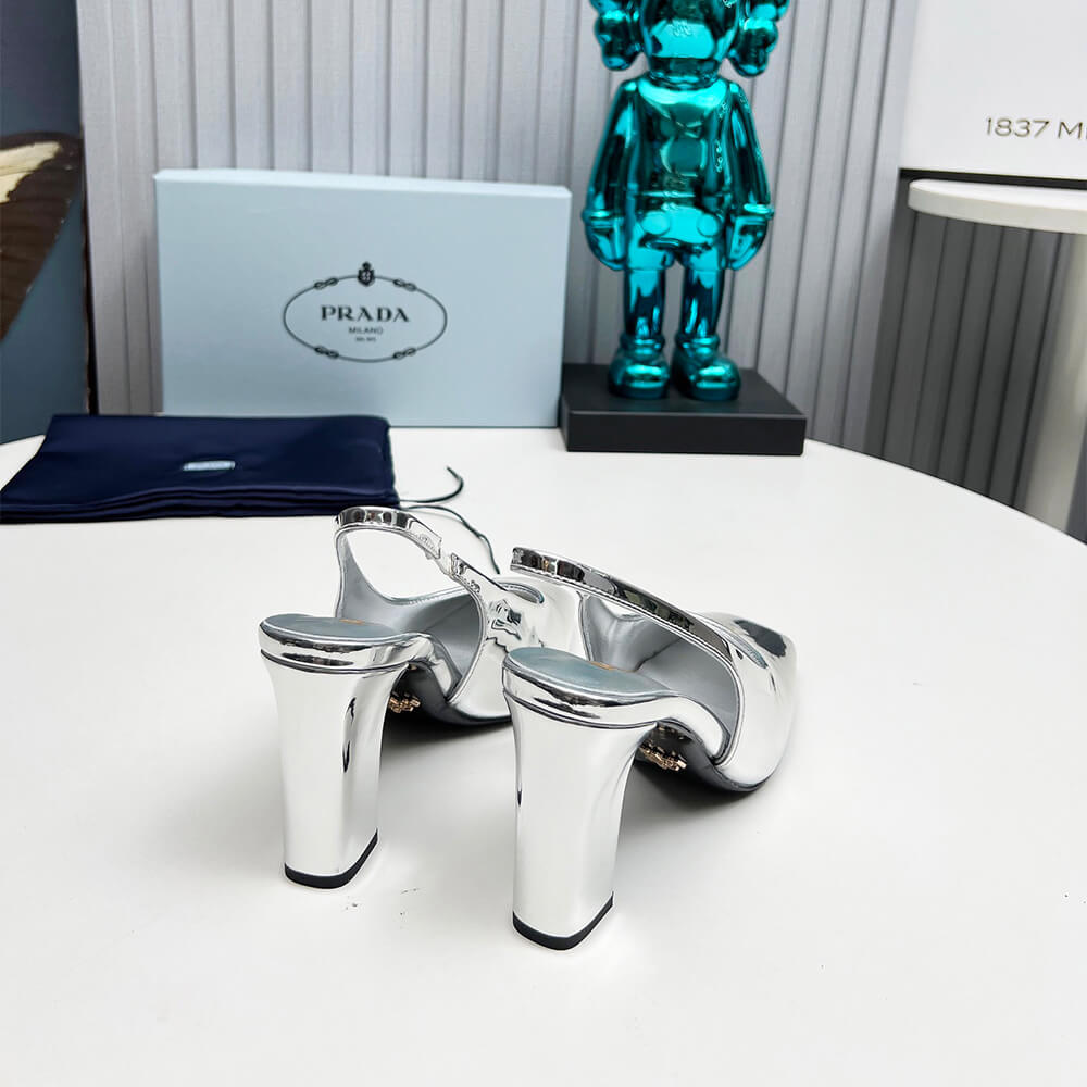 Prada Patent Leather Slingback Pumps 85 mm Shoes - Replica Luxury Bags™