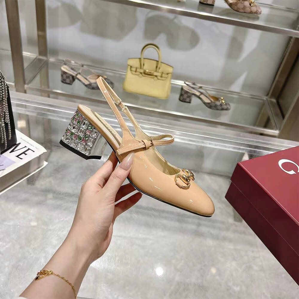Gucci Women s Horsebit pump with Crystals Shoes - Replica Luxury Bags™