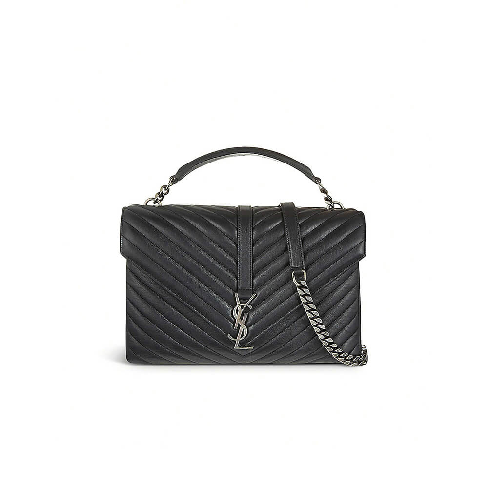 YSL Saint Laurent College Quilted Leather Satchel Bag - Replica Luxury Bags™