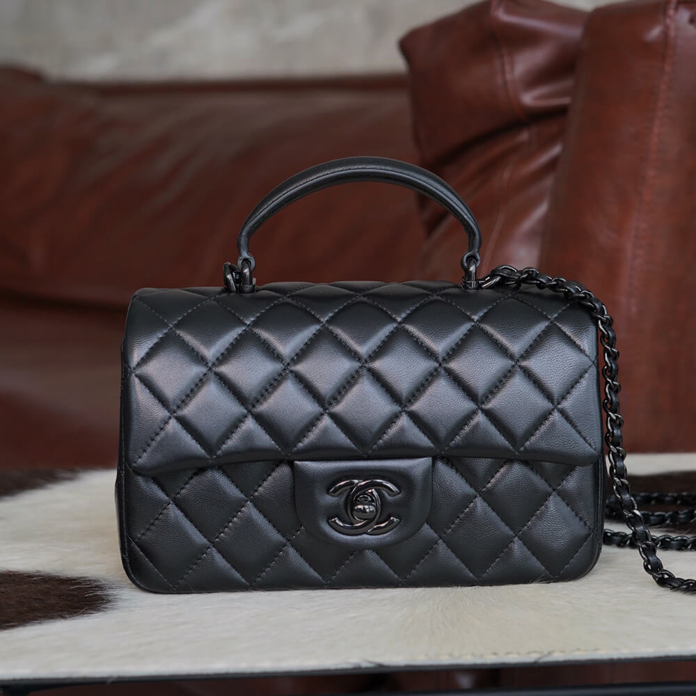 Chanel Mini Flap Bag with Top Handle - Replica Luxury Bags™