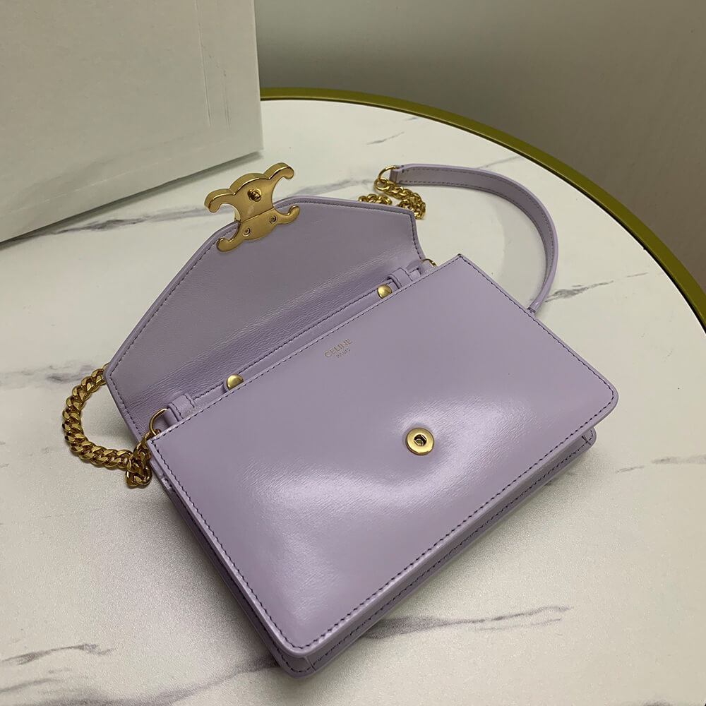 Celine Wallet On Chain Margo In Shiny Calfskin Bag - Replica Luxury Bags™