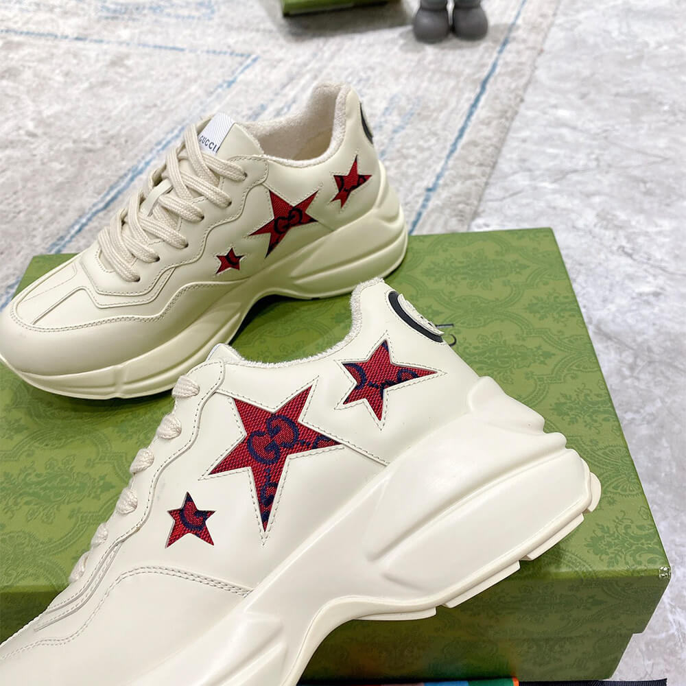 Gucci Rhyton Sneaker with Stars Shoes - Replica Luxury Bags™