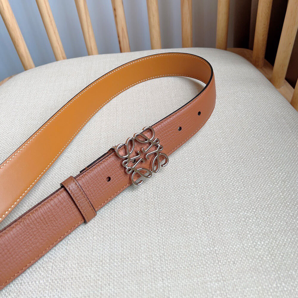 LOEWE Anagram belt in pebble grain calfskin 32mm - Replica Luxury Bags™