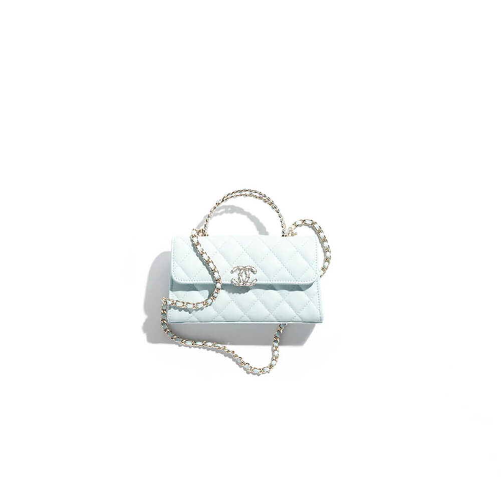 Chanel Flap Phone Holder Bag with Chain - Replica Luxury Bags™