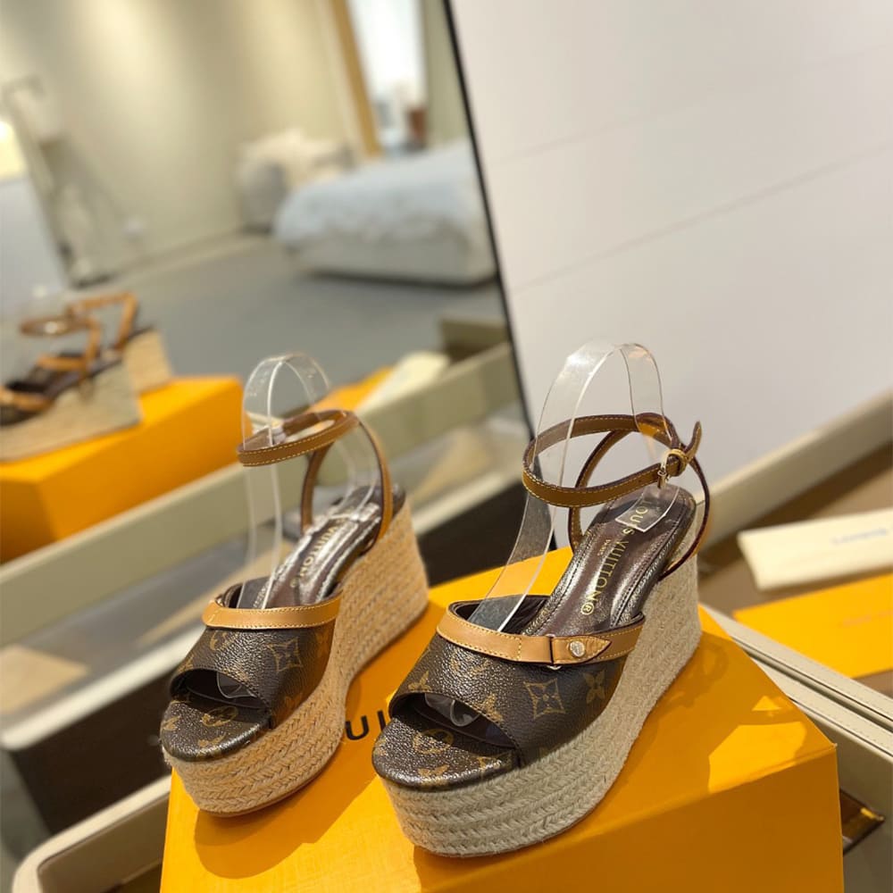 LV Helios Wedge Sandal Shoes - Replica Luxury Bags™