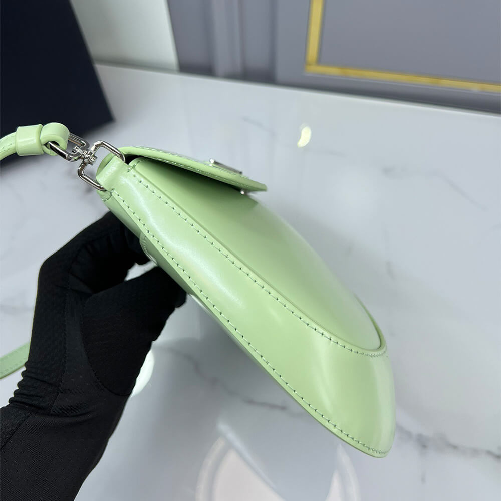 Small Prada Cleo Brushed Leather Shoulder Bag with Flap - Replica Luxury Bags™