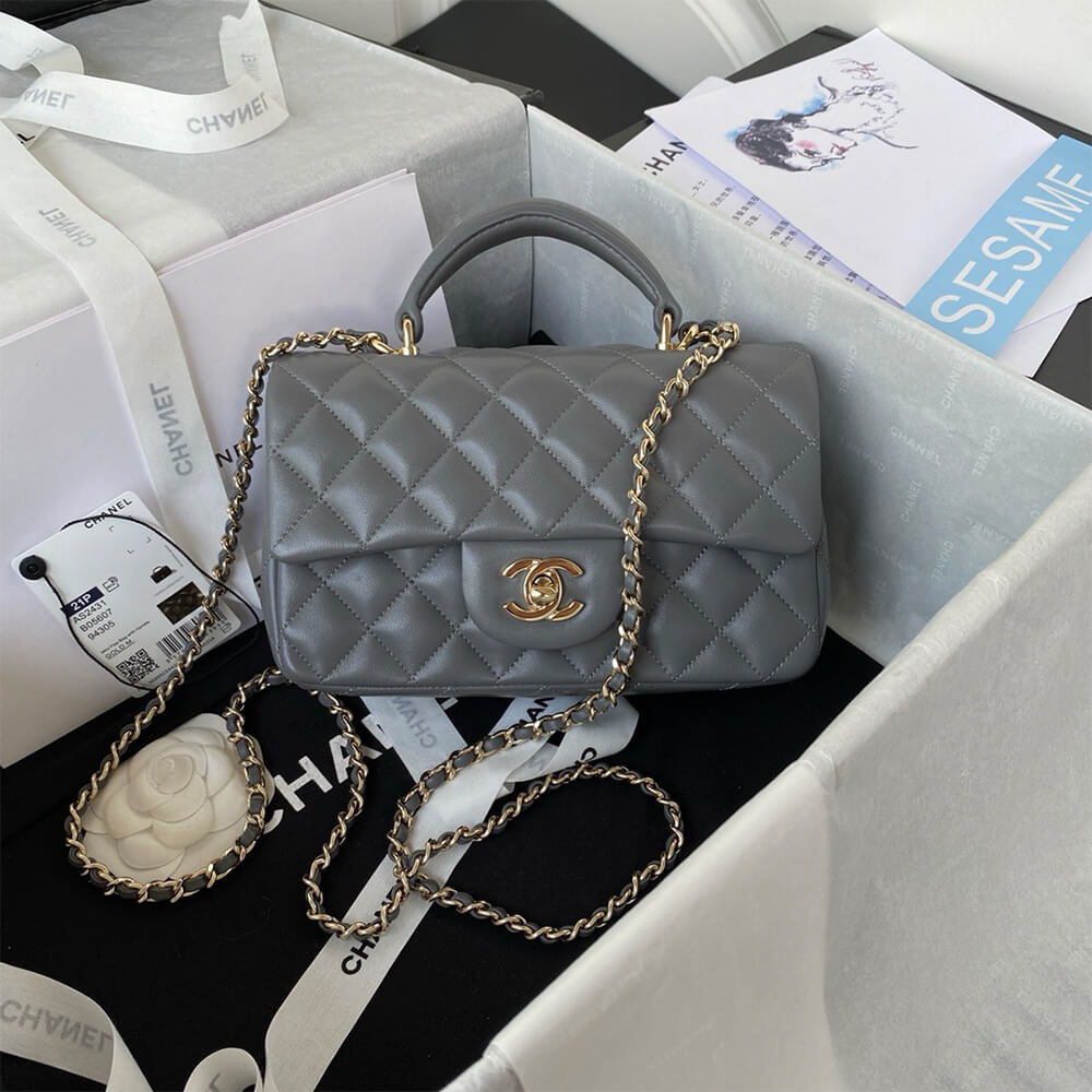 Chanel Mini Classic Handbag With Top Handle - Replica Luxury Bags™