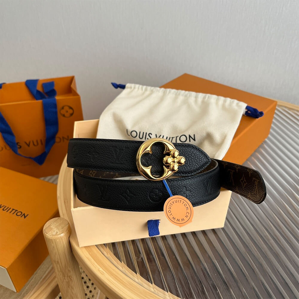 LV Flowergram Round 30mm Reversible Belt - Replica Luxury Bags™