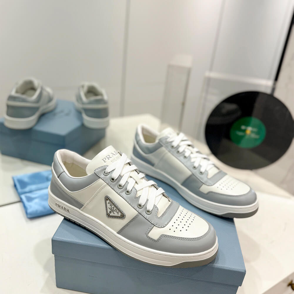Prada Downtown Nappa Leather Sneakers Shoes - Replica Luxury Bags™