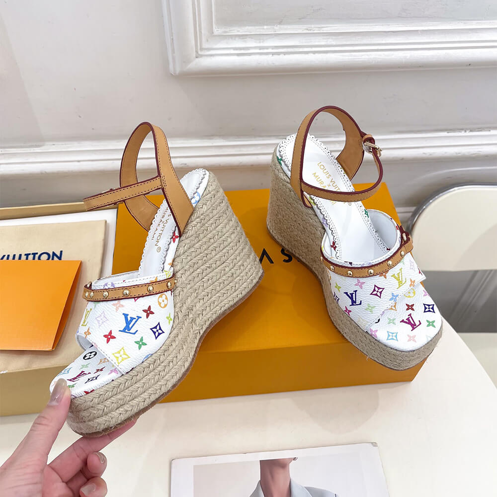 LV x TM Helios Wedge Sandal Shoes - Replica Luxury Bags™