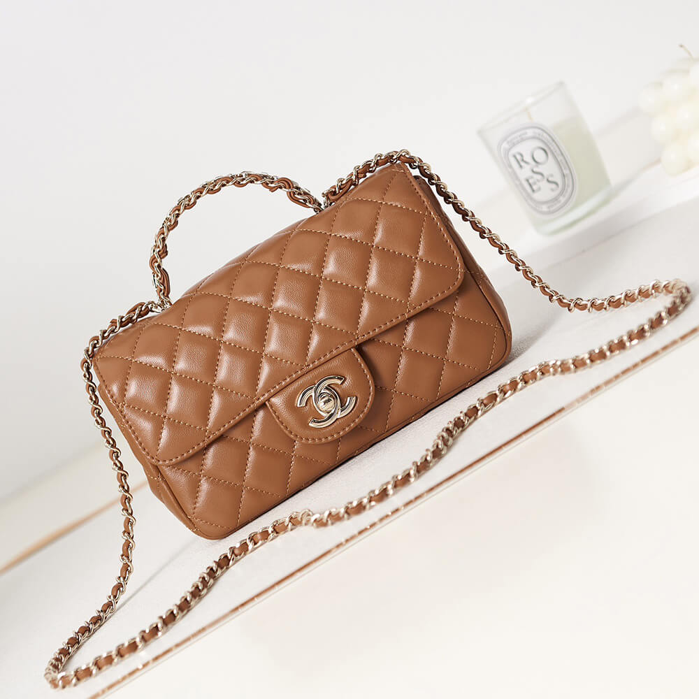 Chanel Mini Flap Bag With Top Handle - Replica Luxury Bags™