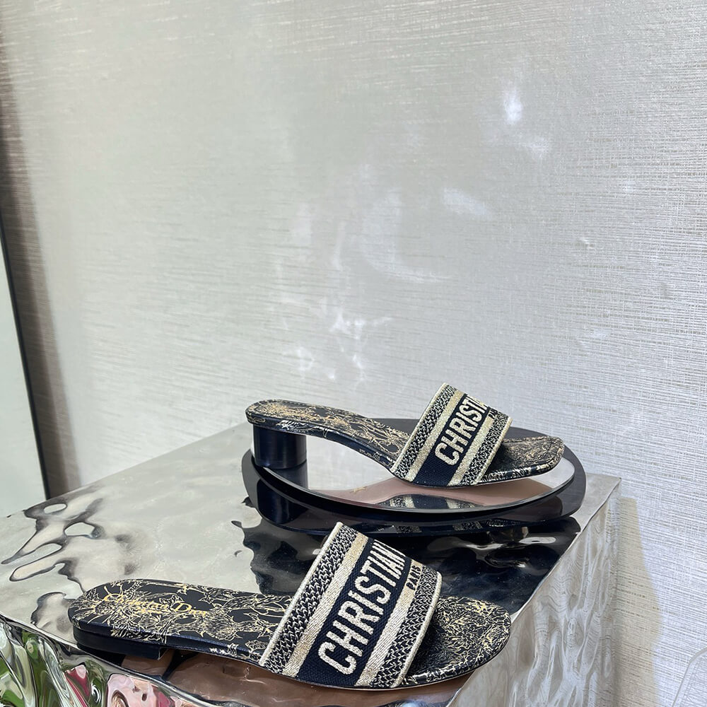 Dior Dway Heeled Slide Shoes - Replica Luxury Bags™