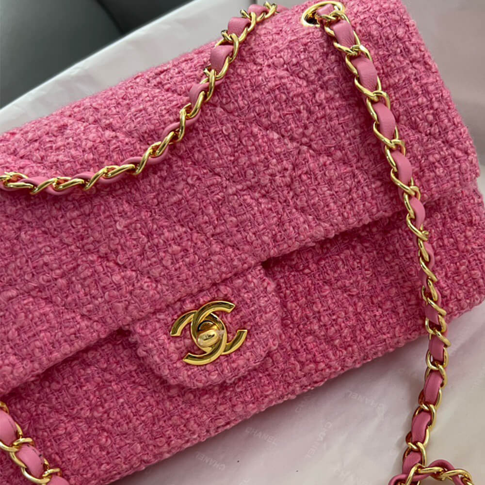Chanel Tweed Medium Classic Flap Bag - Replica Luxury Bags™
